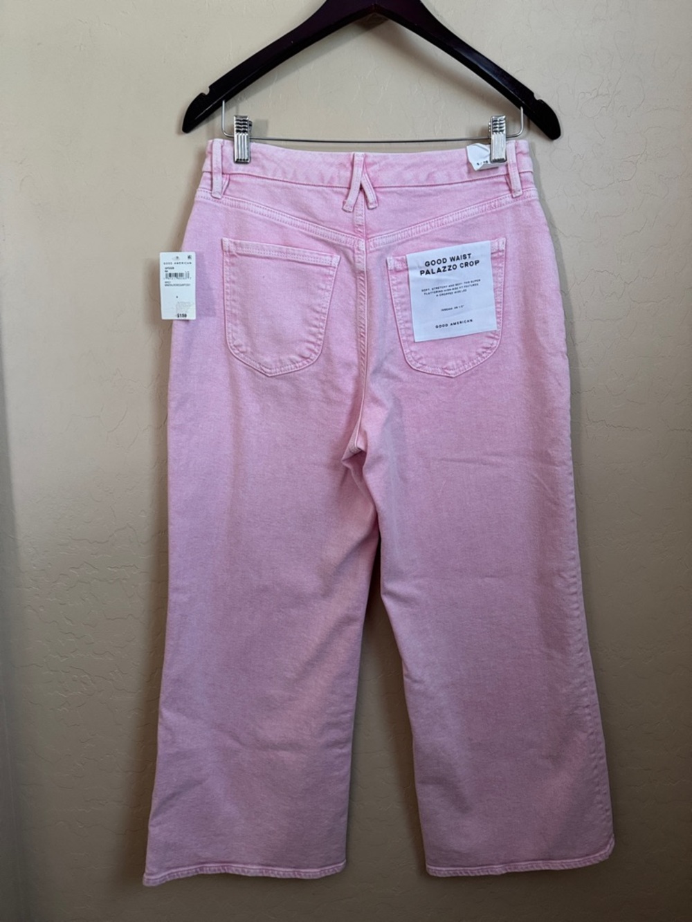 Good American Pink Wide-Leg High-Rise Jeans size 6 - Picture 4 of 5